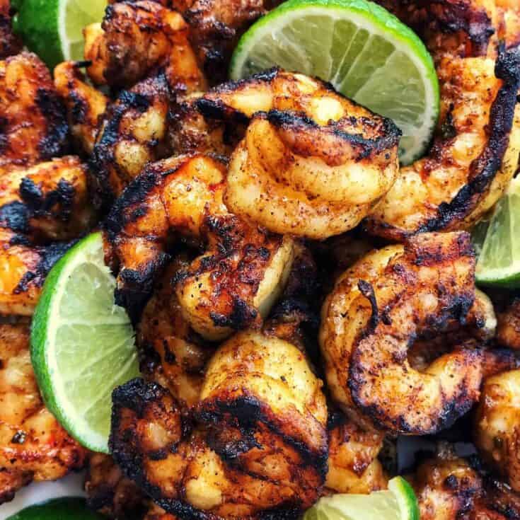 margarita grilled shrimp and fresh limes