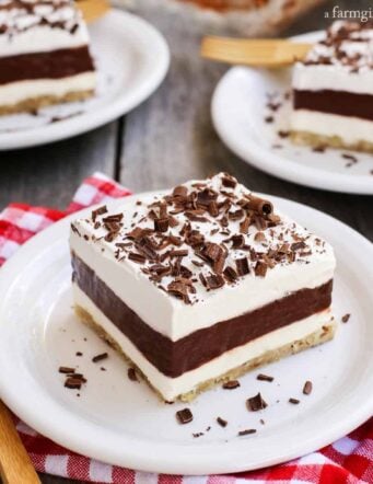 Layered Chocolate Pudding Dessert with Salted Pecan Crust