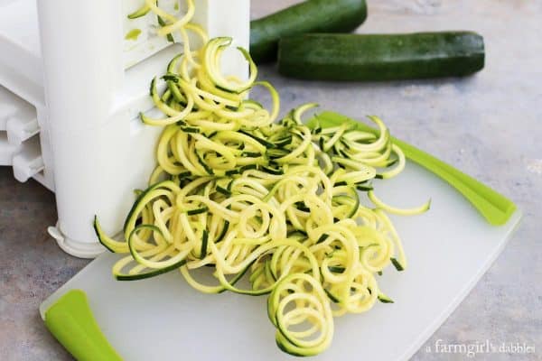 spiral cut zucchini