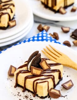 no bake peanut butter bars with chocolate drizzle