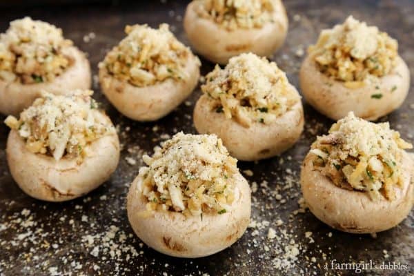 Stuffed Mushrooms before going on the grill