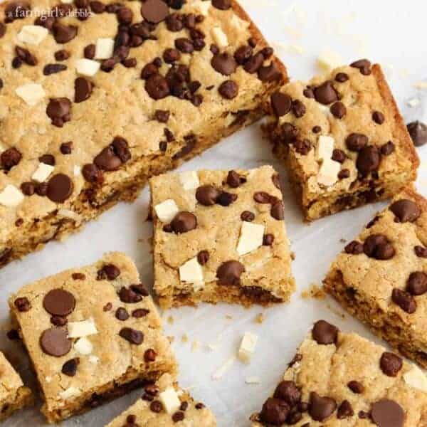 Triple Chocolate Coconut Blondies