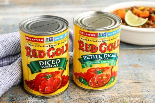Red Gold tomatoes cans