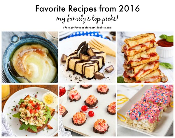 Favorite Recipes from 2016 chosen by the author's family