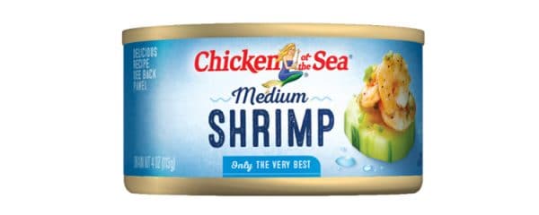 Chicken of the Sea medium shrimp (new packaging)