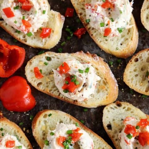 Creamy Shrimp and Peppadew Crostini