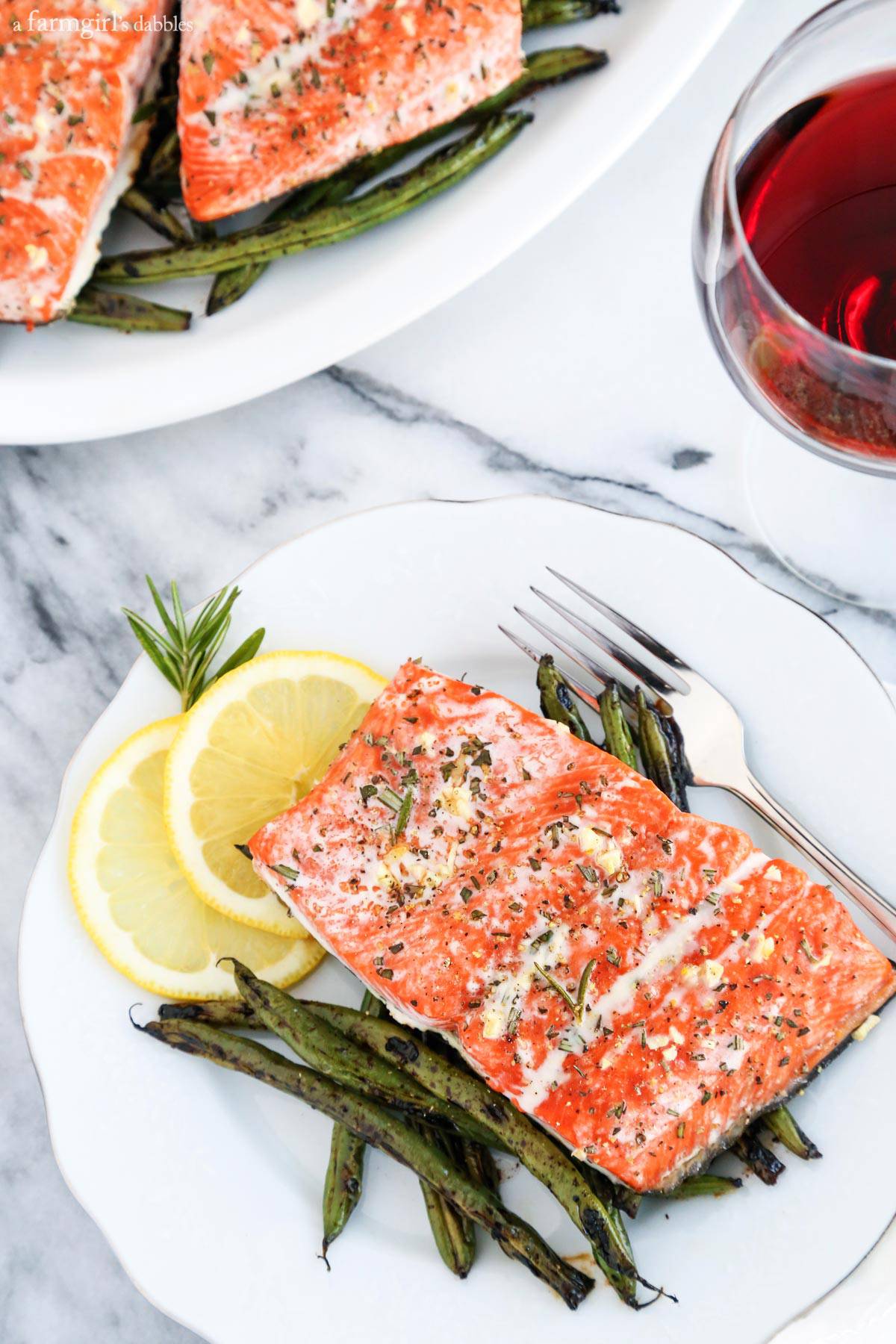 10Minute Garlic and Rosemary Roasted Salmon • a farmgirl's dabbles