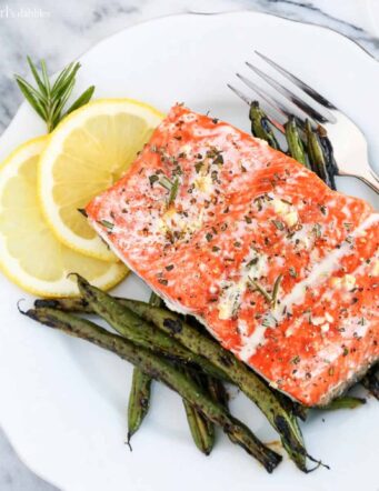 10-Minute Garlic and Rosemary Roasted Salmon