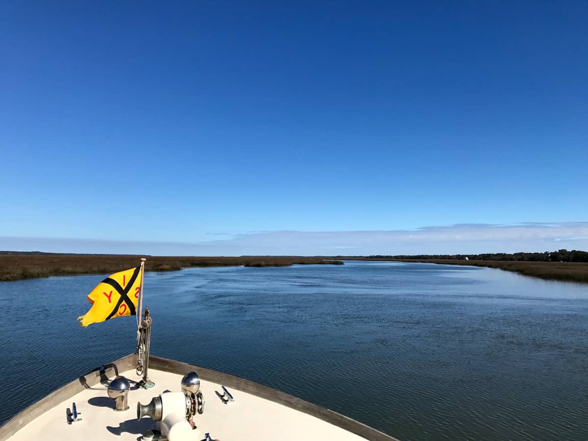 a view from a boat deck