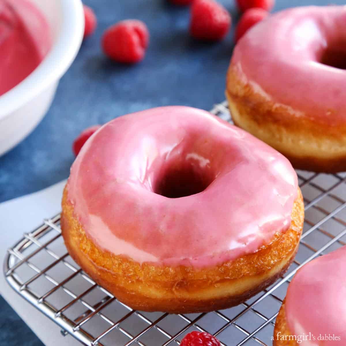 Yeast Donuts With Raspberry Glaze Recipe Homemade Glazed Donuts