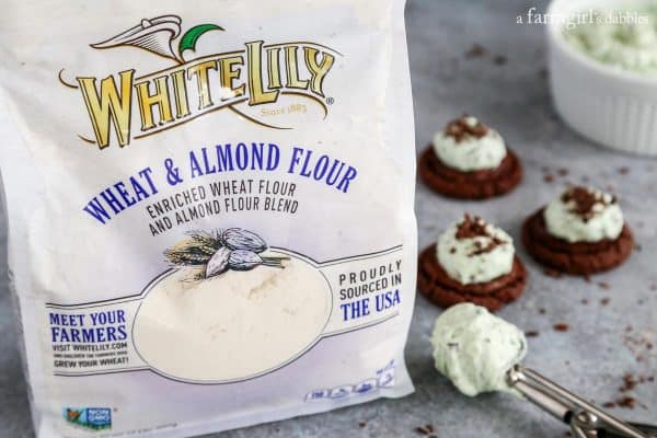 White lily four and mint brownie cookies