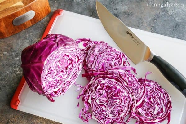 sliced cabbage