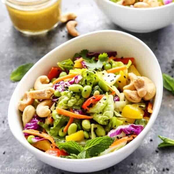 Chopped Salad with Coconut Green Curry Dressing