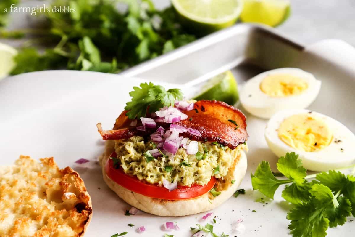 Tuna Guacamole Sandwich with Bacon A Farmgirl's Dabbles