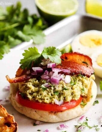 Tuna Guacamole Sandwich with Bacon