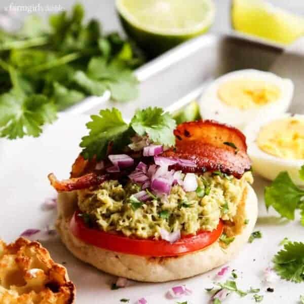 Tuna Guacamole Sandwich with Bacon