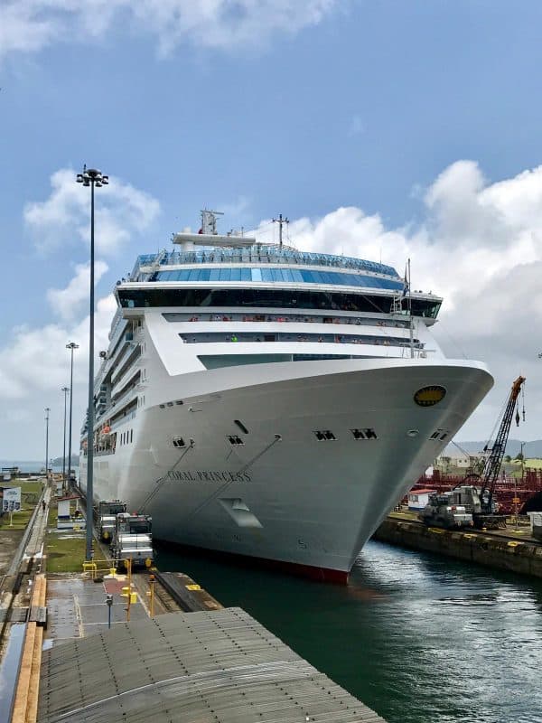a cruise ship in the panama canal