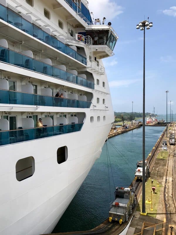 cruise ship in the canal