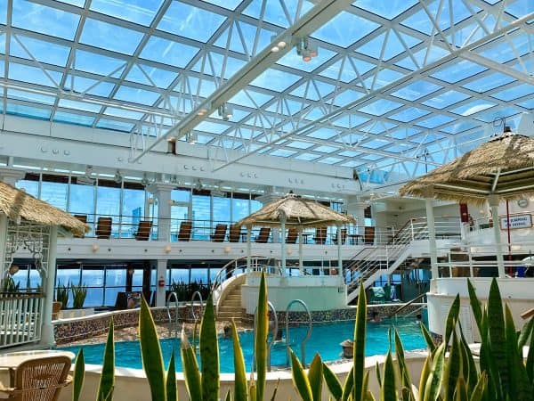 indoor pool on a cruise ship