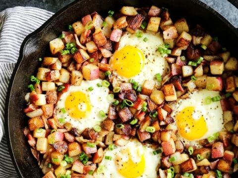 Skillet Potato and Egg Hash - Aberdeen's Kitchen