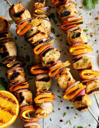 Grilled Chipotle Orange Turkey Kebabs