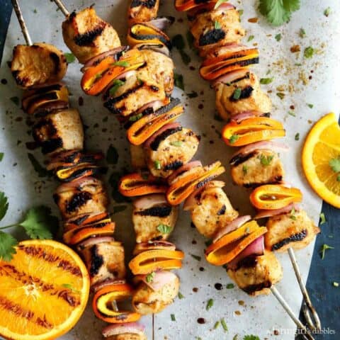 Grilled Chipotle Orange Turkey Kebabs