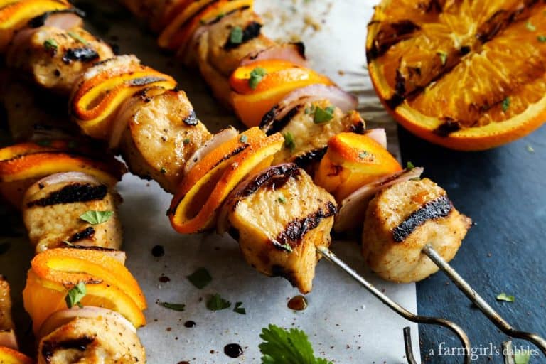Grilled Chipotle Orange Turkey Kebabs - a farmgirl&amp;#39;s dabbles