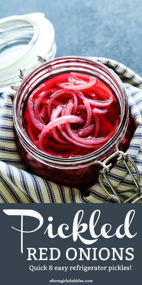 Pinterest image for pickled red onions