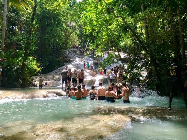 Dunn's river falls in jamaica