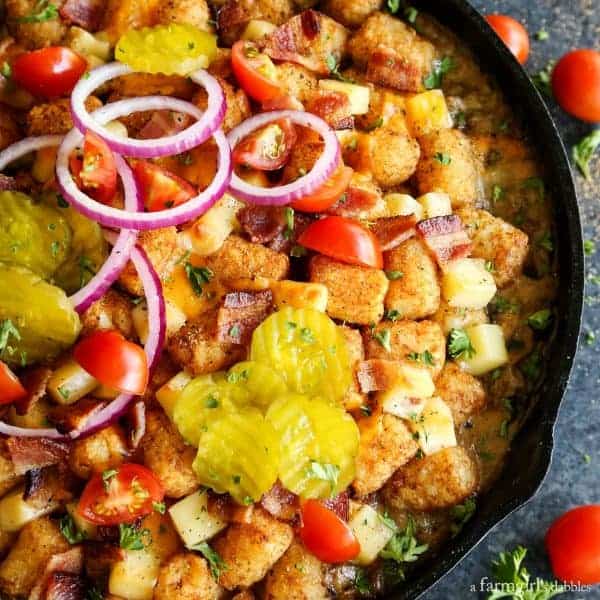 Bacon Cheeseburger Tater Tot Hotdish