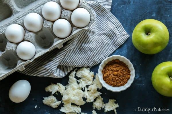 Cinnamon Streusel Apple French Toast Cups ingredients