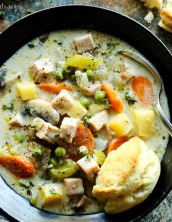 Smoked Turkey Pot Pie Soup