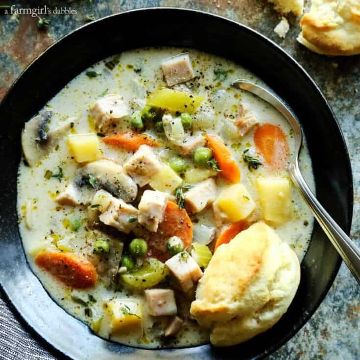 Smoked Turkey Pot Pie Soup