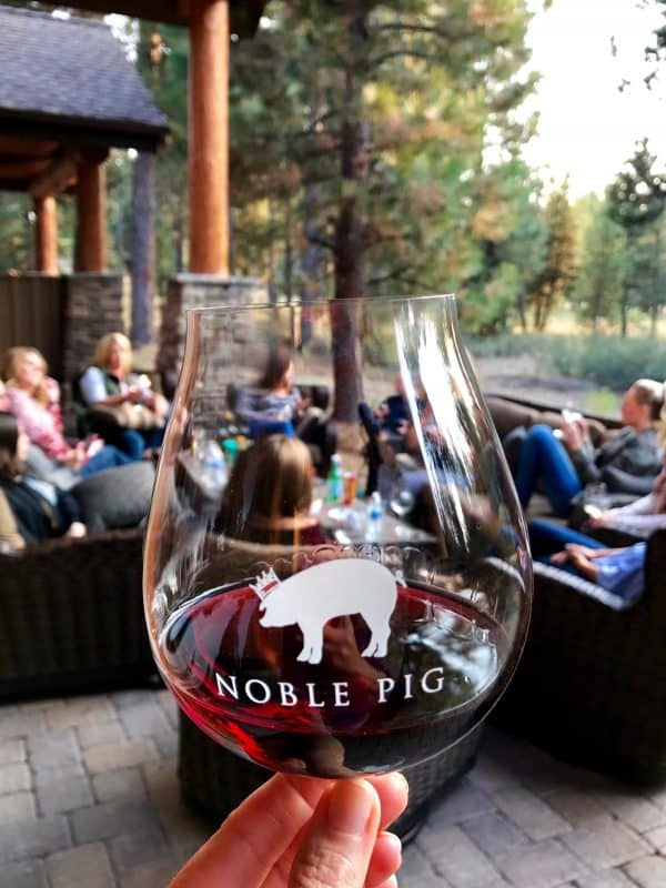 a "Noble Pig" wine glass