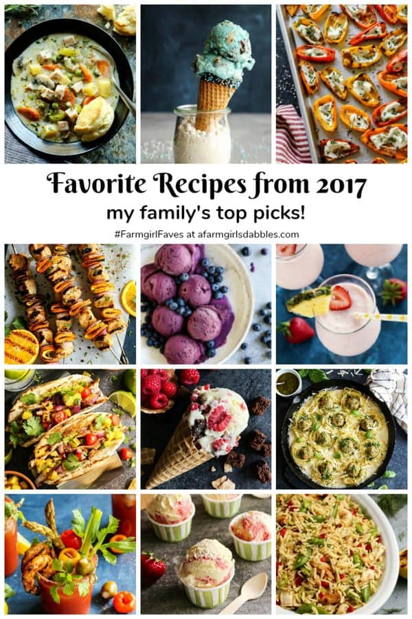 Favorite Recipes from 2017 chosen by the writer's family