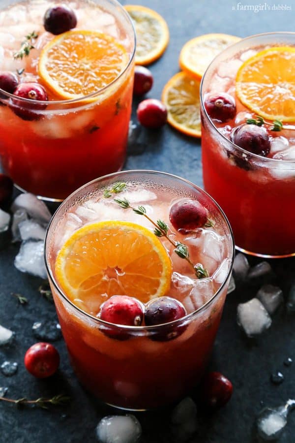 Cranberry Thyme Gin and Tonic