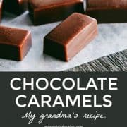 pinterest image of Chocolate Caramels
