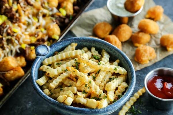 Schwan's french fries and cheese curds