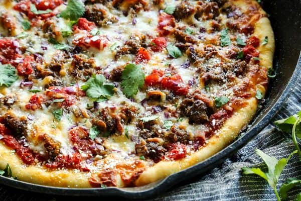 Skillet Pizza with Sausage