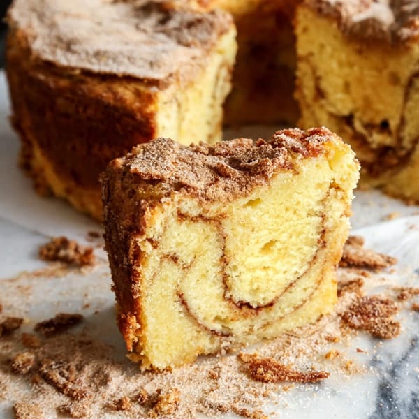 Sour Cream Coffee Cake with Cinnamon Ripple a farmgirl�s