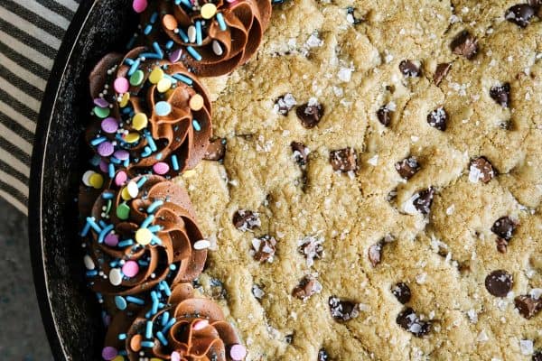 Tahini Brown Butter Skillet Cookie » CafeHailee