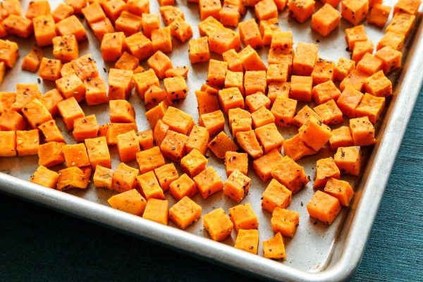 cubed sweet potatoes