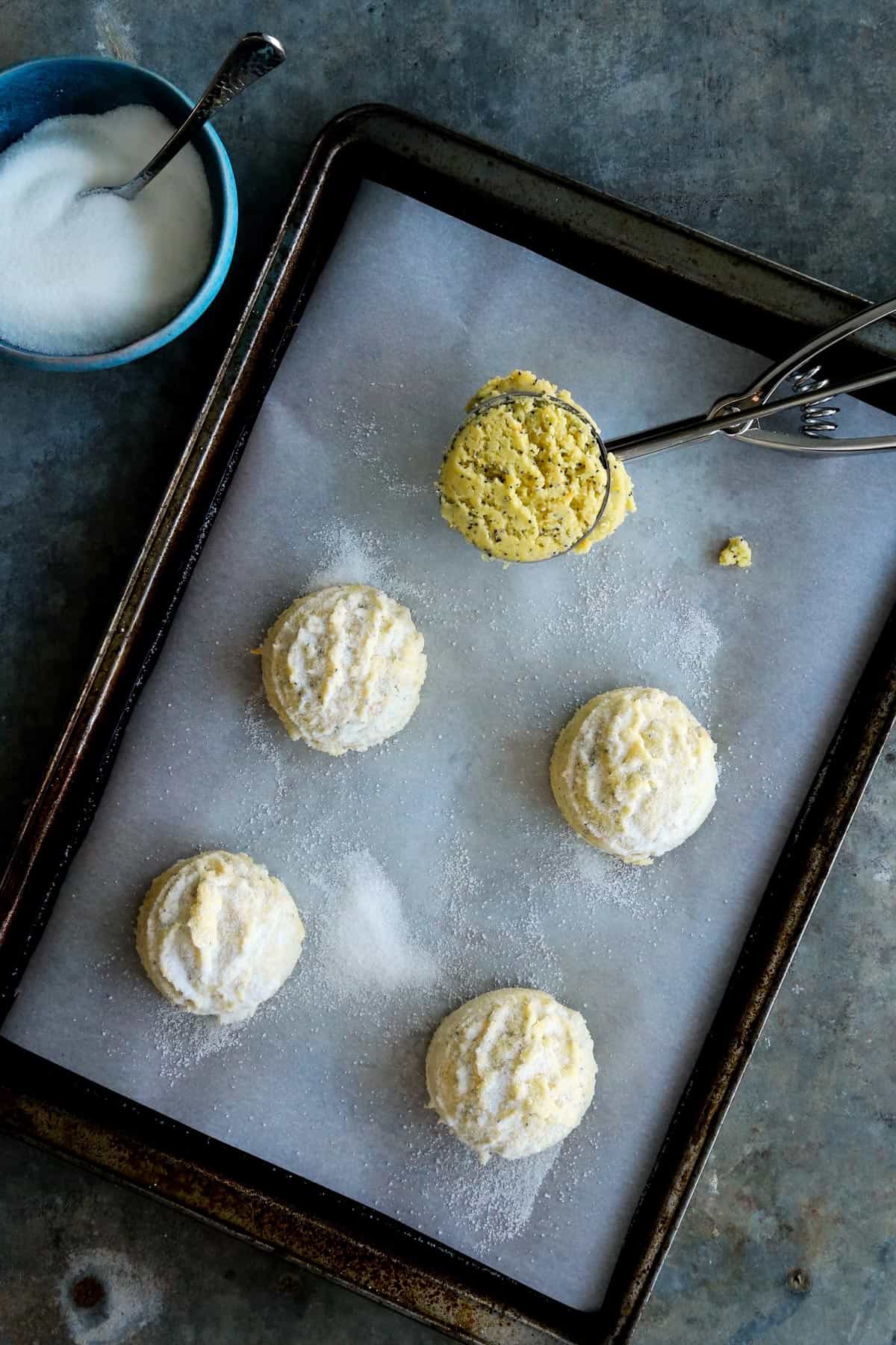 balls of cookie dough