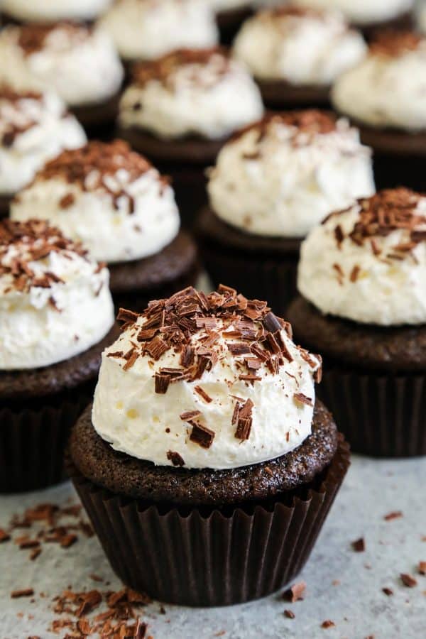 Chocolate Cupcakes with Fluffy Marshmallow Buttercream 