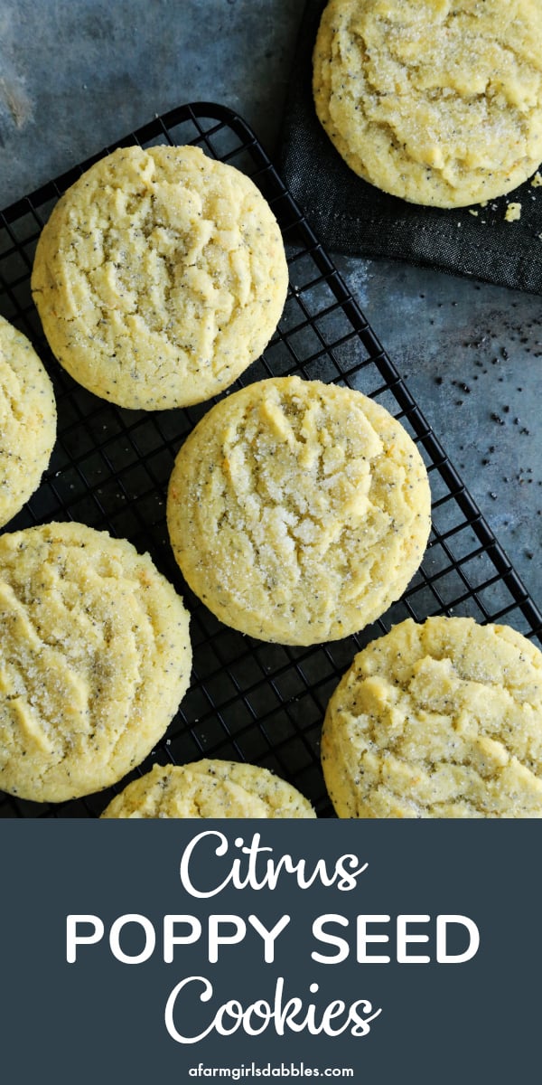 pinterest image of Citrus-Poppy Seed Cookies