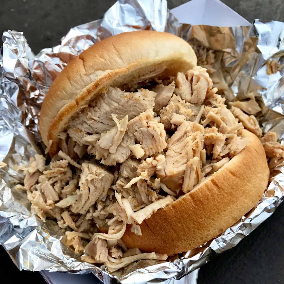 big chopped turkey sandwich