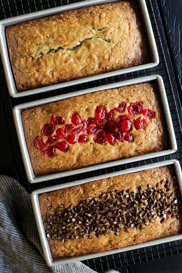 three loaves of Sour Cream Banana Bread