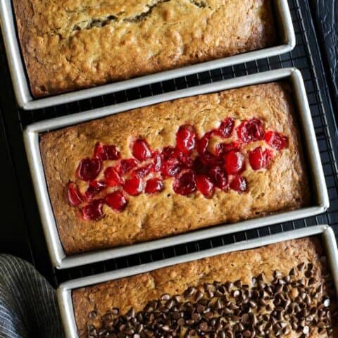 Sour Cream Banana Bread, three ways