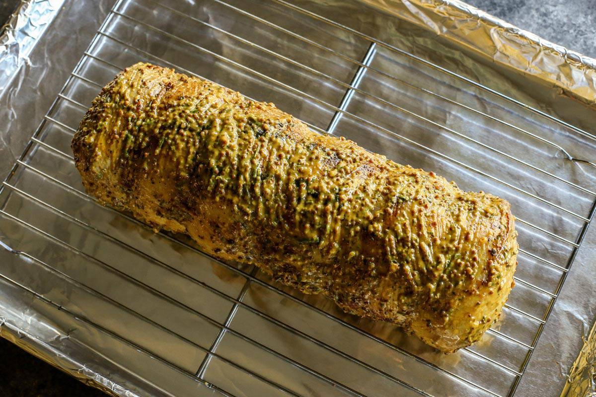 Pork Loin Roast with mustard sauce