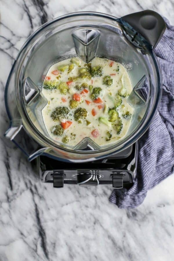 verdure in un frullatore Vitamix